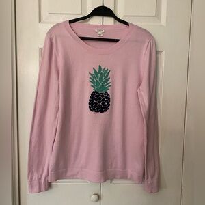 J Crew Pink Pineapple Sweater Medium